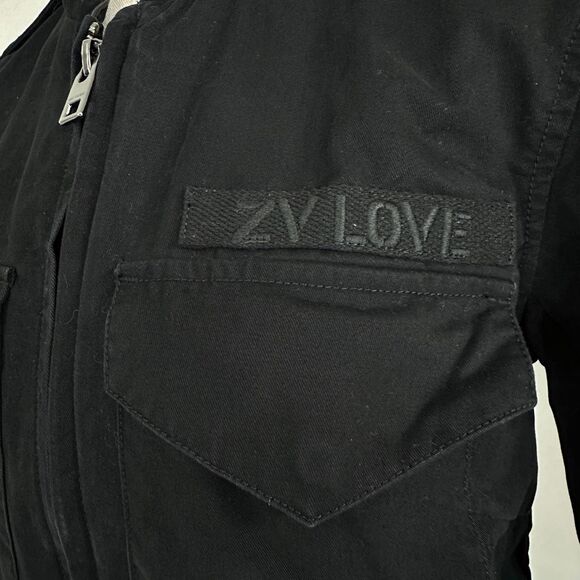 Zadig & Voltaire Kavy Military Jacket Broken Heart Sz M Edgy Rock Chic Punk - Picture 9 of 16